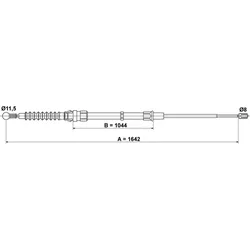 ATE Seilzug, Feststellbremse  für VAG 6R0609721C 24.3727-3403.2