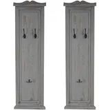 Mendler Garderobenpaneel T33 109 x 28 x 4 cm Grau