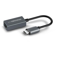 Esperanza ENA102 Gigabit Ethernet 1000 Mbit USB RJ45), Netzwerkadapter, Grau