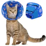 Hjumarayan Halskrause Hund Weich - Hundekragen Leckschutz, Schutzkragen Hund Wasserdicht Kragen nach OP, Leicht Trichter Verhinderung von Wunden Leckt oder Kratzt (Dunkelblau XS)