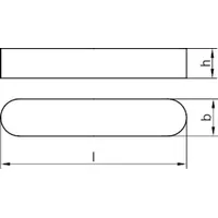 Industrial Quality Supplies DIN 6885 Passfeder, ST C45K A