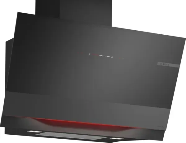 Bosch DWK91LT65 Serie 8, Wandesse, 90 cm, Klarglas schwarz bedruckt