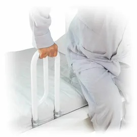 InnovaGoods Ergonomischer Bettgriff Höhenverstellbar 45-55cm mit 2 Haltegurten Weiß