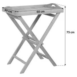 deVries Gartenklapptisch 40 x 75 x 60 cm Mehrfarbig