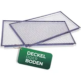 Novatool Garten-Komposter Deckel oder Boden, Komposter mit erweiterbarem Stecksytem, pulverbeschichteter Metallkomposter mit 1000 Liter Volumen