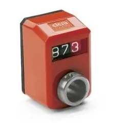 955.2-003-AN-R-OR Stellungsanzeiger, 3-stellig, digitale Anzeige, mechanisches Zählwerk, Hohlwelle