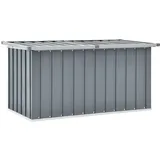 homiuse Gartenbox Grau 129 x 67 x 65 cm Auflagenbox Aufbewahrungsbox Aufbewahrungstruhe Gartentruhe Garten Wasserdicht Kissenbox Outdoor Wasserdicht Gartenbox Klein Verzinkter Stahl Klappdeckel