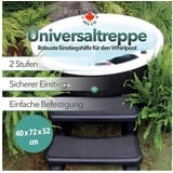 Canadian Spa GmbH Poolleiter Universal Treppe, 2 Stufen, 40 x 72 x 52 cm, Whirlpool treppe, rutschfest und tragbar.