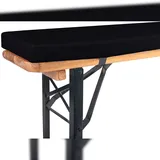 TexDeko Bankauflage 220 x 25 x 4 cm schwarz 1 St.