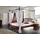 Massivmoebel24 Himmelbett Akazie 180x200x224 nougat lackiert Oxford 246