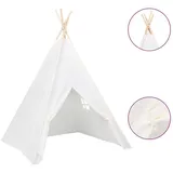 vidaXL Kinder Tipi-zelt Mit Tasche Pfirsichhaut Weiß 120x120x150 Cm Vidaxl