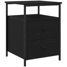 vidaXL Nachttisch Mit Schubladen Schwarze Eiche 44 X 45 X 60 Cm Vidaxl