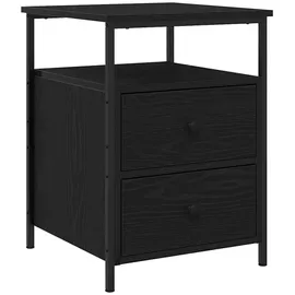 vidaXL Nachttisch Mit Schubladen Schwarze Eiche 44 X 45 X 60 Cm Vidaxl