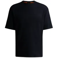 Boss T-Shirt mit Label-Stitching, Dunkelblau, XXL