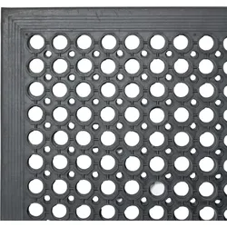 Fußbodenmatte schwarz - Gummi (152,5 x 91,5cm)