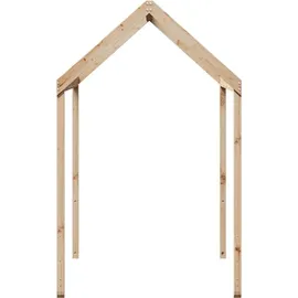 vidaXL Kinderbett Dach 207 x 80,5 x 151,5 cm Kiefer massiv braun