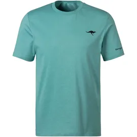 KangaROOS T-Shirt 2er-Pack, mit Print auf der Brust Gr. L, petrol, schwarz, , 19338908-L