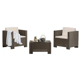 Dmora Ganimede Loungeset für draußen braun