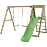 FUNGOO Spielturm MaxPlay - Gym, mit Rutsche und Doppelschaukel grün