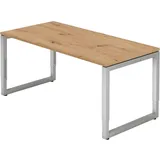bümö Schreibtisch R-Serie Asteiche / Silber