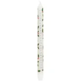 Talking Tables Stechpalmenblatt-Weihnachts-Adventskerze, 30 cm, Wachskerzenhalter, Datum bis Weihnachtstag, festlicher Kranz, Tischdekorationen, Weiß