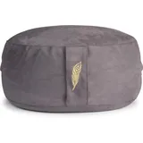 MindBaas - Meditationskissen - Wildleder - Dunkelgrau - Yogakissen - Zafukissen grau No Size