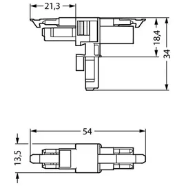 WAGO 890-1602 T-Verbinder 890 Gesamtpolzahl: 2 16A Hellgrün 25St.