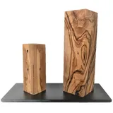 Olivenholz-erleben Magnet-Messerblock Messerblock SKYLINE aus Olivenholz (1tlg), antibakterielle Wirkung, schonen Messerklingen