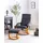 Beliani Massagesessel HERO Stoff 51 x 102 x 51 cm Schwarz mit Fußstütze