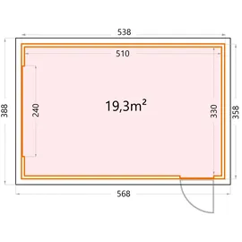 Telluria Garage Classico 3654 3,58 x 5,38 m lichtgrau