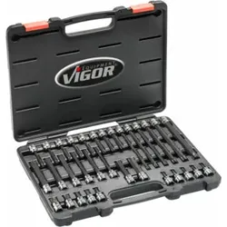 VIGOR Innenvierkant Antrieb 10 = 3/8 ZollTORX® Schraubendreher-Einsatz Sortiment V6017