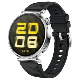 Huawei Watch GT 5 41 mm Silber Fluorelastomer-Armband Schwarz