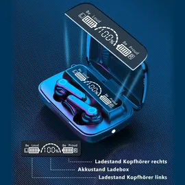 NAUCI Kopfhörer Ohrhörer für Samsung Galaxy S25 S24 S23 S22 S21 FE Bluetooth Earbuds InEar - Schwarz