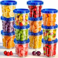 Wwtop Frischhaltedosen mit Deckel 12 x 720ml, Vorratsdosen mit Deckel Luftdicht, Meal Prep Boxen, Auslaufsicher Aufbewahrungsbox Gefrierdosen Küche, BPA-frei, Mikrowellen und Mikrowellengeeignet
