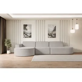altdecor Ecksofa Hellbraun, Textil, 3-Sitzer, Ottomane links, L-Form Corner Sofa Bett Eckcouch Couch Wohnlandschaft Cauchsofa MARI-L2 - Couches, Wohnlandschaften, Ecksofas