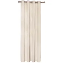 Woltu Verdunklungsgardine mit Ösen Samtvorhang Blickdicht Thermogardine, 300 g/m2 Schwere lichtundurchlässige Verdunklungsvorhang für Schlafzimmer Geräuschreduzierung Beige 140x270 cm (1 Stück)