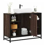 vidaXL Waschbeckenunterschrank Braun Eichen-Optik 80x33x60 cm