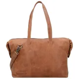 Plevier Pure Caithness Schultertasche Leder 40 cm Laptopfach cognac