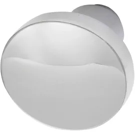 grundmann Knopfdrückerlochteil Flachform Aluminium poliert