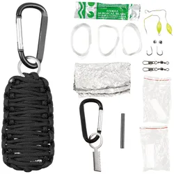 MFH Survival Set Parachute Cord - Schwarz