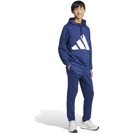 adidas Men's Big Logo French Terry HOODED TRACKSUITS, dark blue, XL