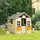 Outsunny Spielhaus für Kinder Holz Natur
