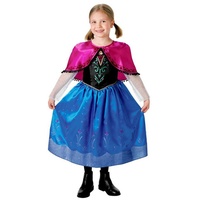 Rubie ́s Kostüm Die Eiskönigin Anna, Original lizenzierte Verkleidung aus dem Disney-Film blau 98-104