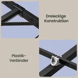 VASAGLE Bettrahmen 140 x 200 cm, mit LED-Beleuchtung, Bettgestell,