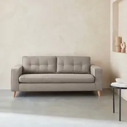 3-Sitzer Schlafsofa beige  mit 12cm dicken Matratze, hergestellt in Frankreich