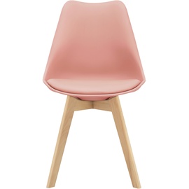 [en.casa] 2er-Set Esszimmerstuhl Fläten Rosé