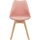 [en.casa] 2er-Set Esszimmerstuhl Fläten Rosé
