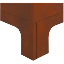 vidaXL Feuerschale Quadrat Ø 70 cm Braun
