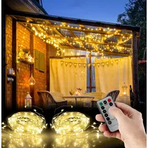 Lunartec Lichtervorhang LED 3x3 m warmweiß