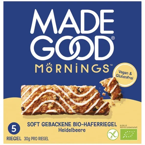 MadeGood Mornings Haferriegel Blueberry bio (5St)